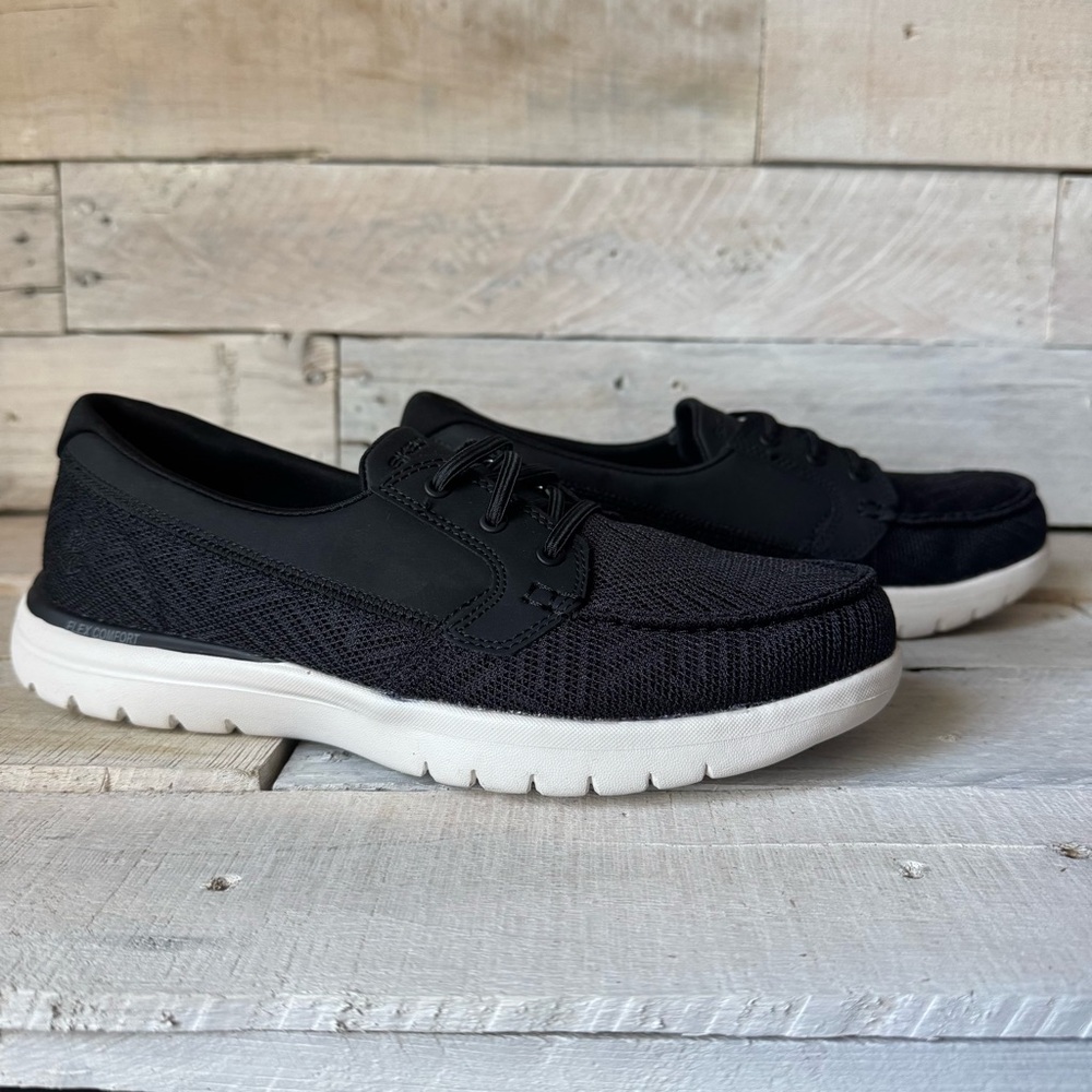 New Sketchers Slip On Black Boat Shoes - Women’s 7.5